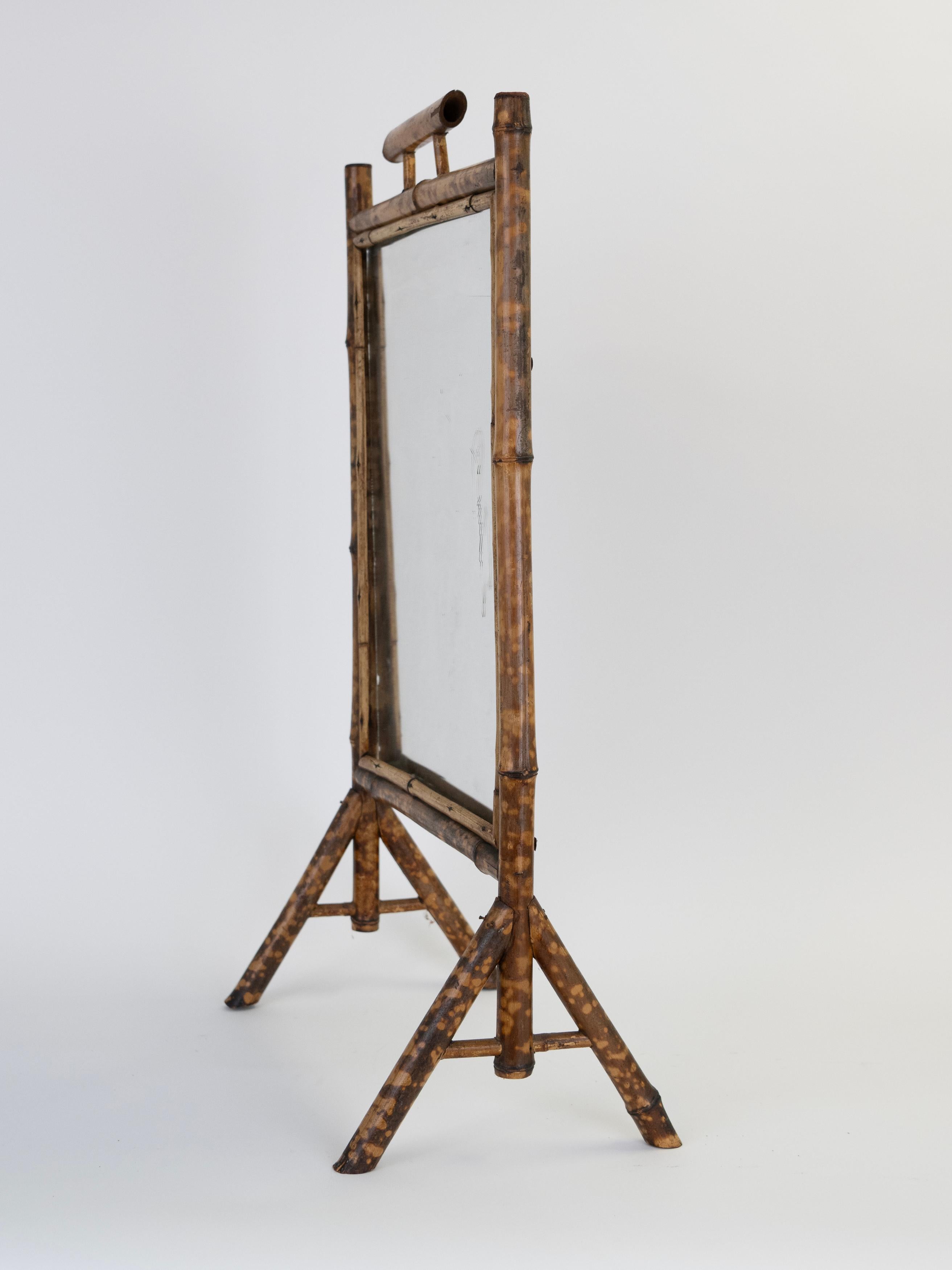 Early 20th Century American Bamboo Mirror For Sale 1