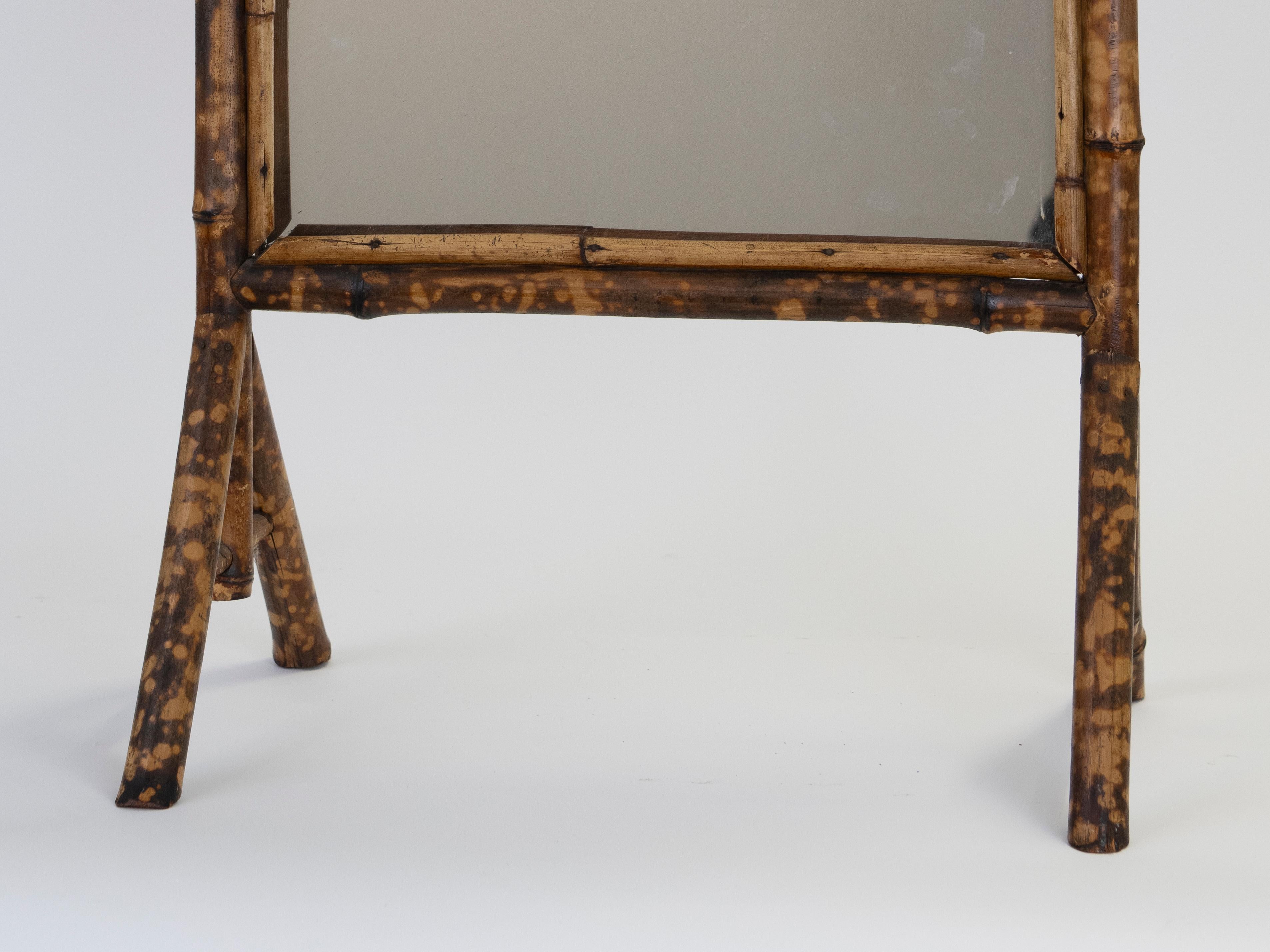 Early 20th Century American Bamboo Mirror For Sale 2