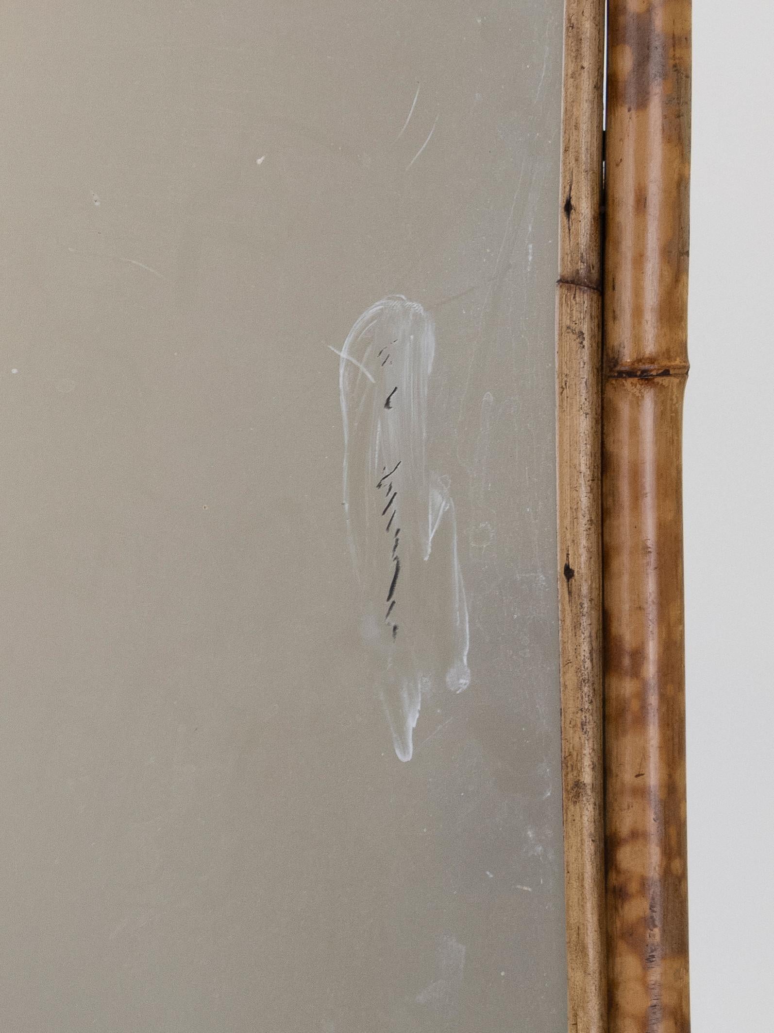 Early 20th Century American Bamboo Mirror For Sale 4