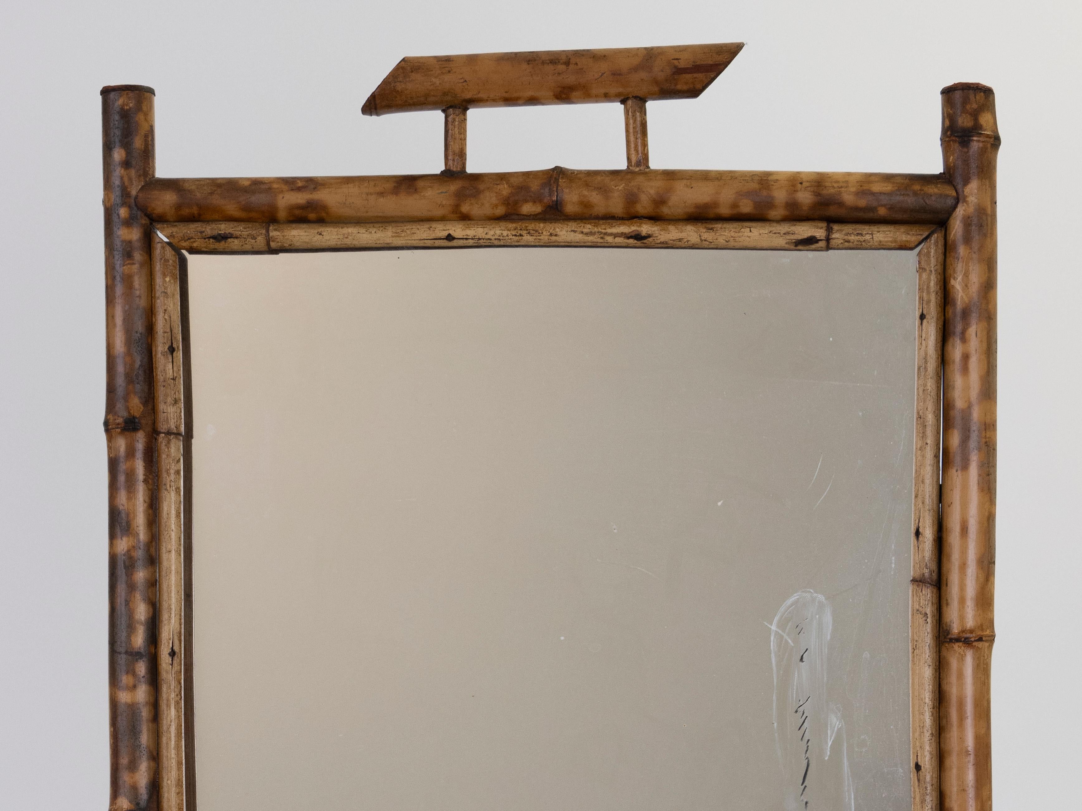 Early 20th Century American Bamboo Mirror For Sale 5