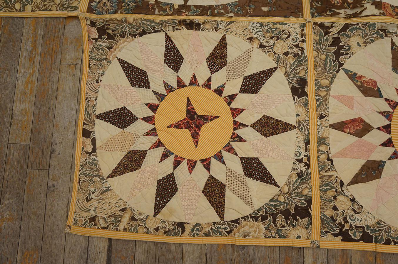 Americano Trapunta da letto americana dei primi del Novecento ( 8'9'' x 10' - 267 x 305 ) in vendita