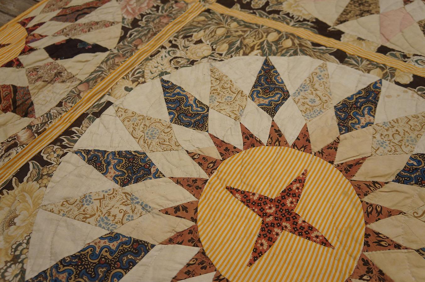 Trapunta da letto americana dei primi del Novecento ( 8'9'' x 10' - 267 x 305 ) in vendita 1