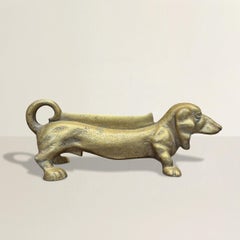 Early 20th Century American Brass Dachshund Boot Scrape