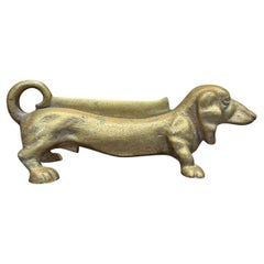 Early 20th Century American Brass Dachshund Boot Scrape