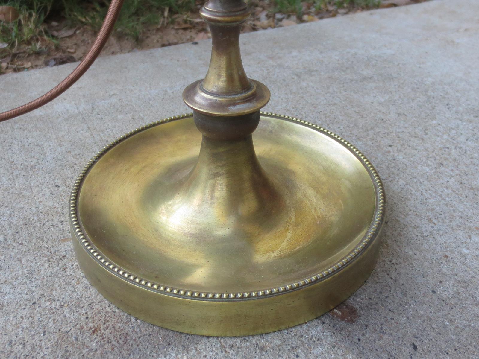 Early 20th Century American Bronze Bouillotte Lamp with Tole Shade For Sale 10