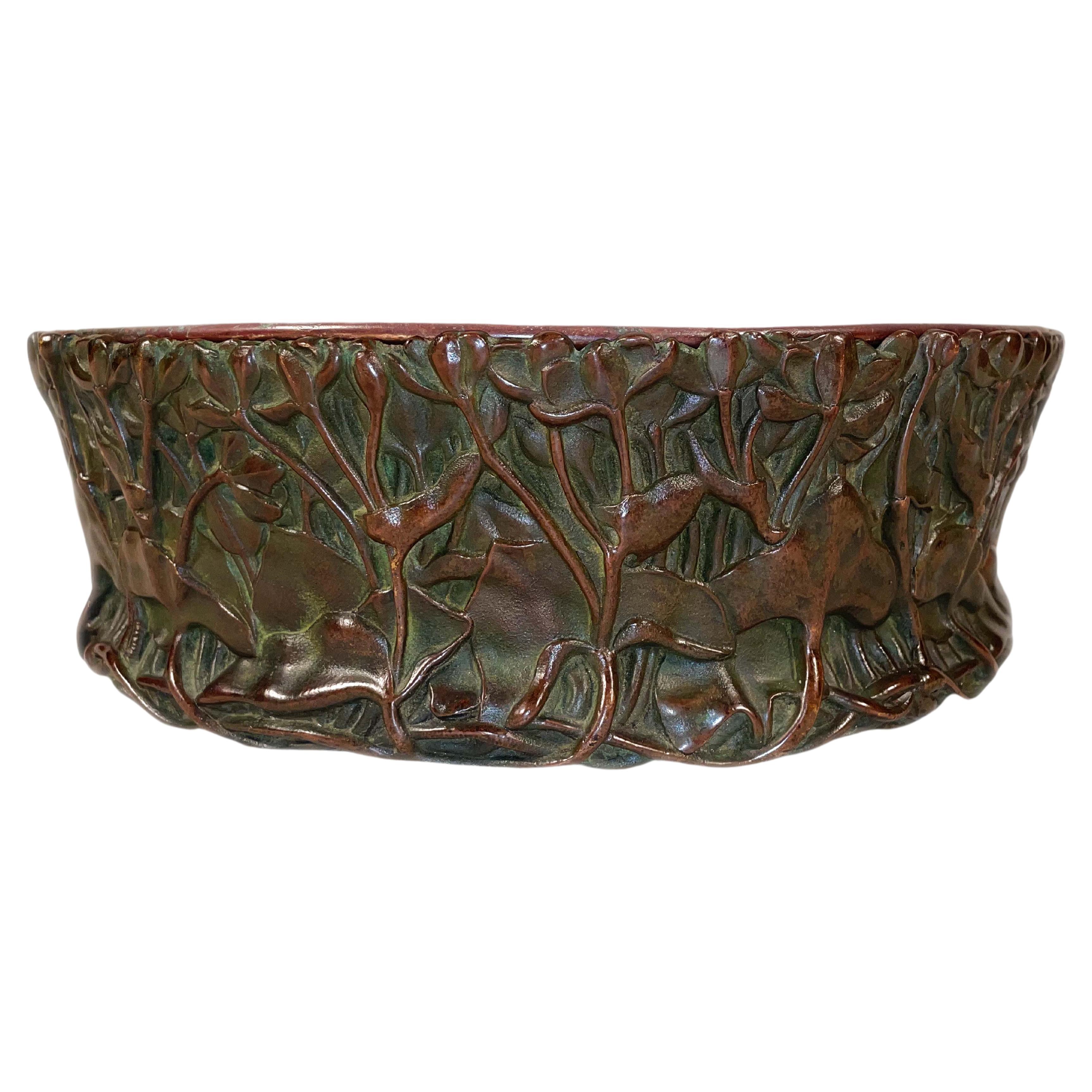 Early 20th Century American Bronze "Marsh Marigold" Planter by, Tiffany Studios