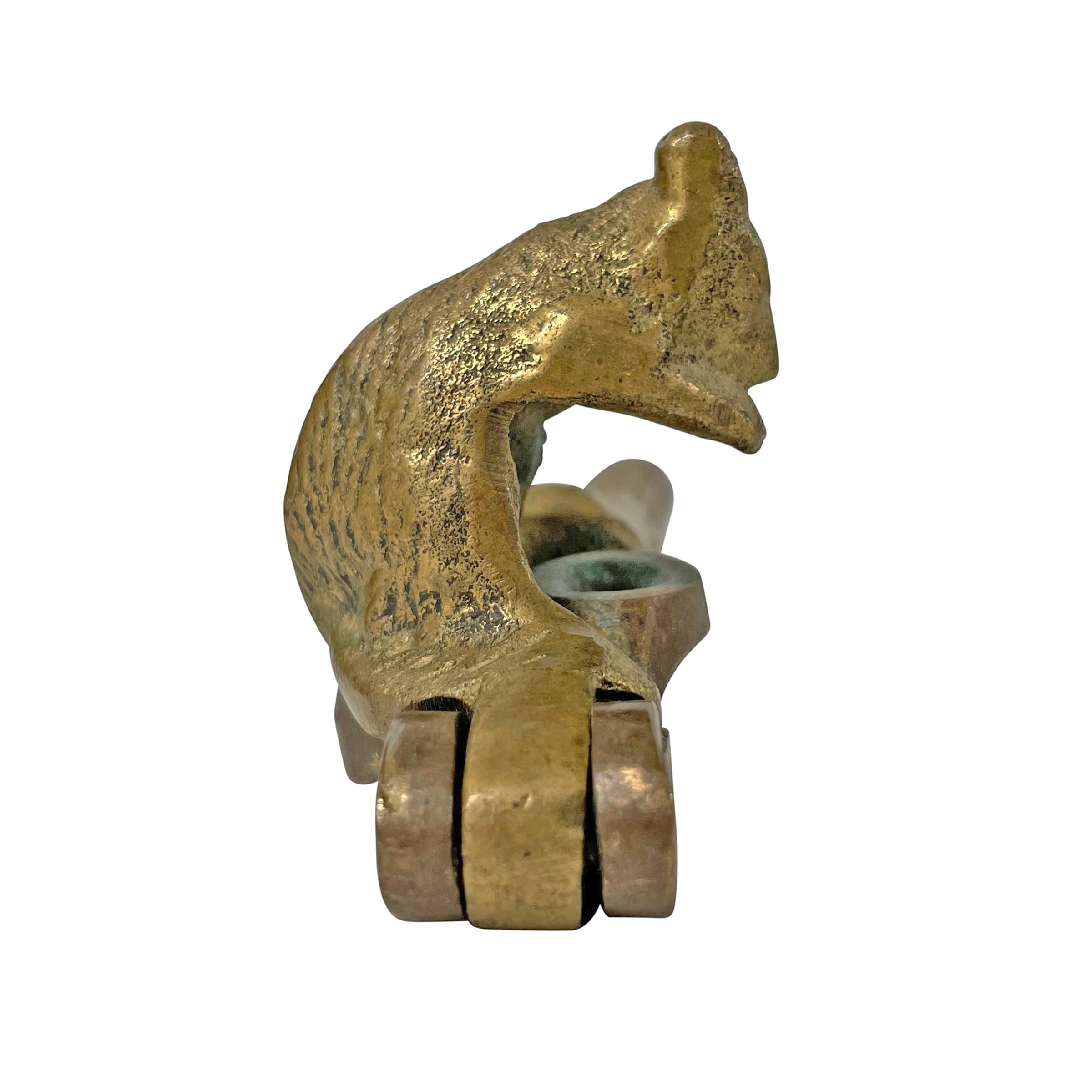 Early 20th Century American Bronze Squirrel Nut Cracker 1