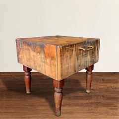 Early 20th Century American Butcher Block