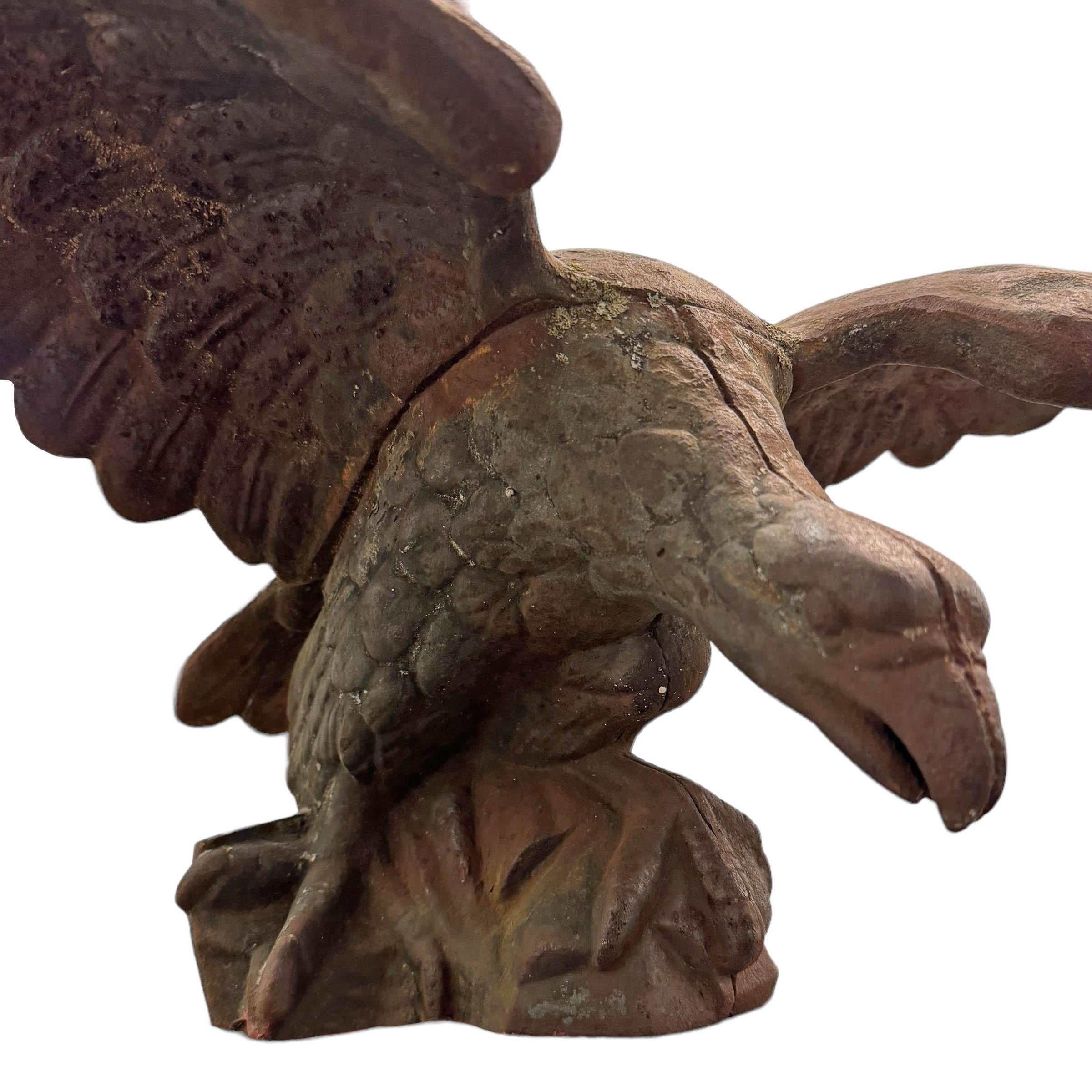 Early 20th Century American Cast Iron Eagle For Sale 4