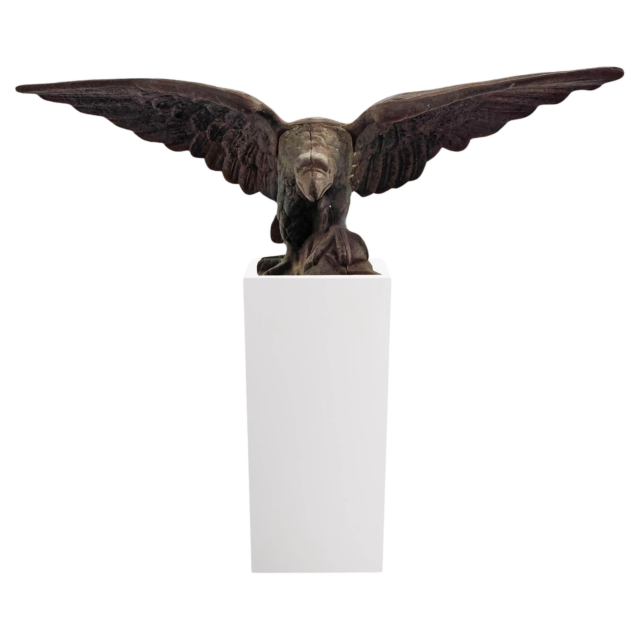 Early 20th Century American Cast Iron Eagle For Sale