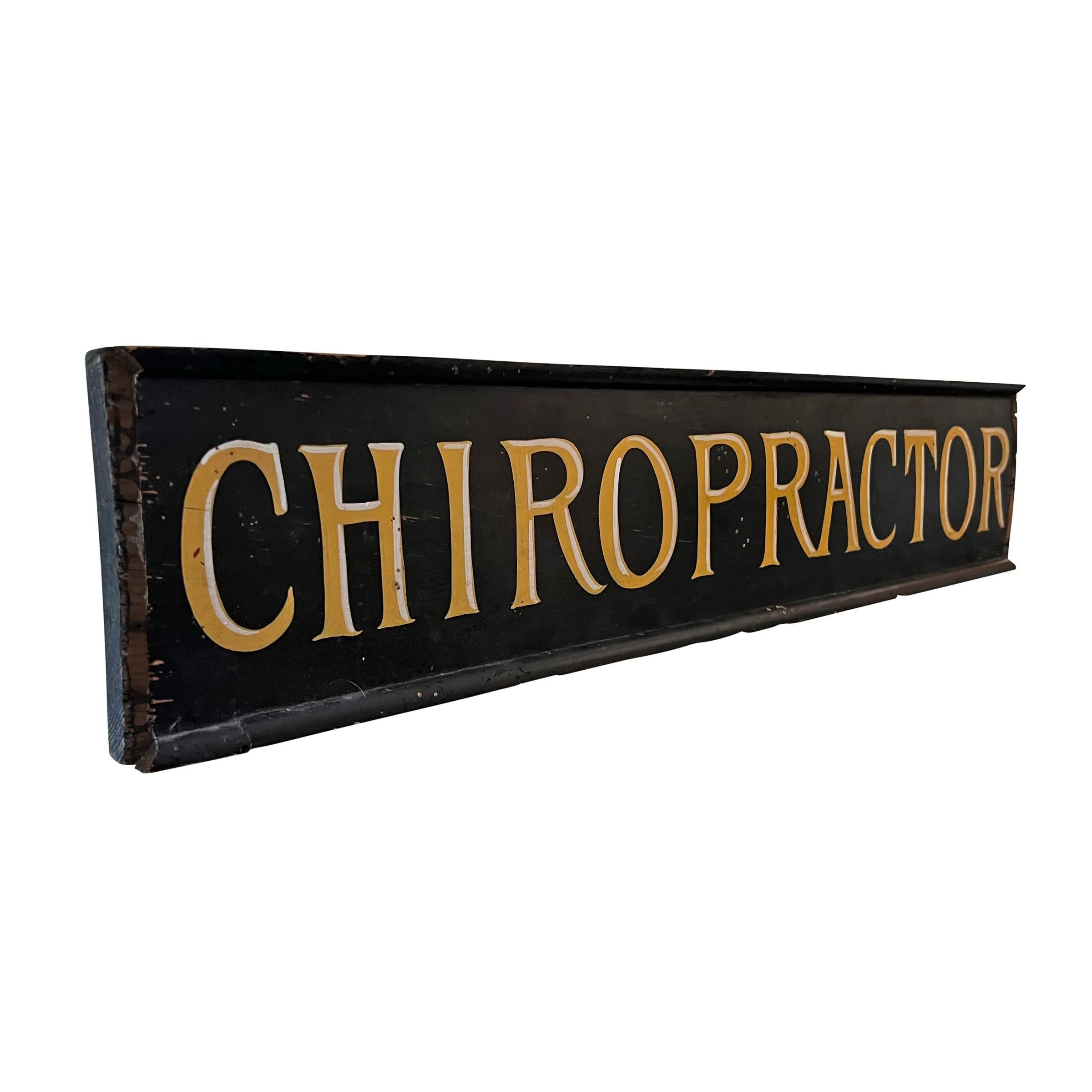 Amerikanisches „Chiropraktiker“-Schild aus dem frühen 20. Jahrhundert (Volkskunst) im Angebot