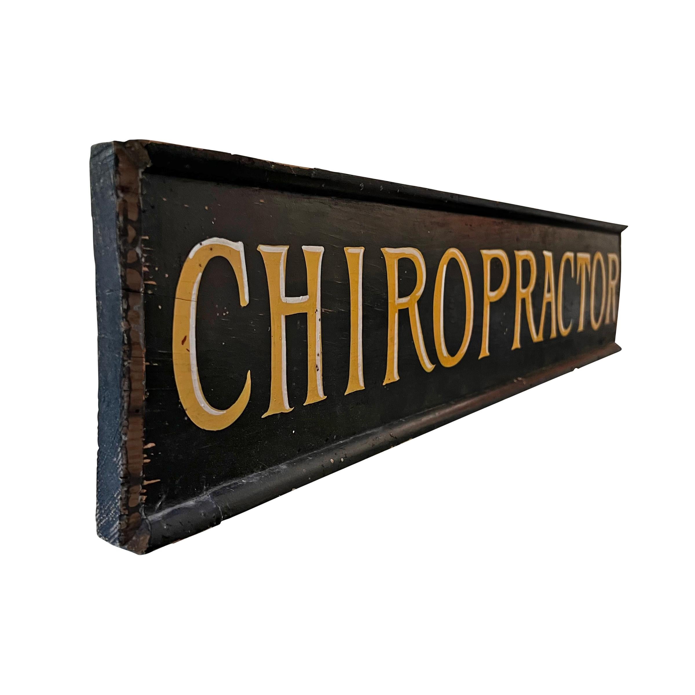 Amerikanisches „Chiropraktiker“-Schild aus dem frühen 20. Jahrhundert (amerikanisch) im Angebot