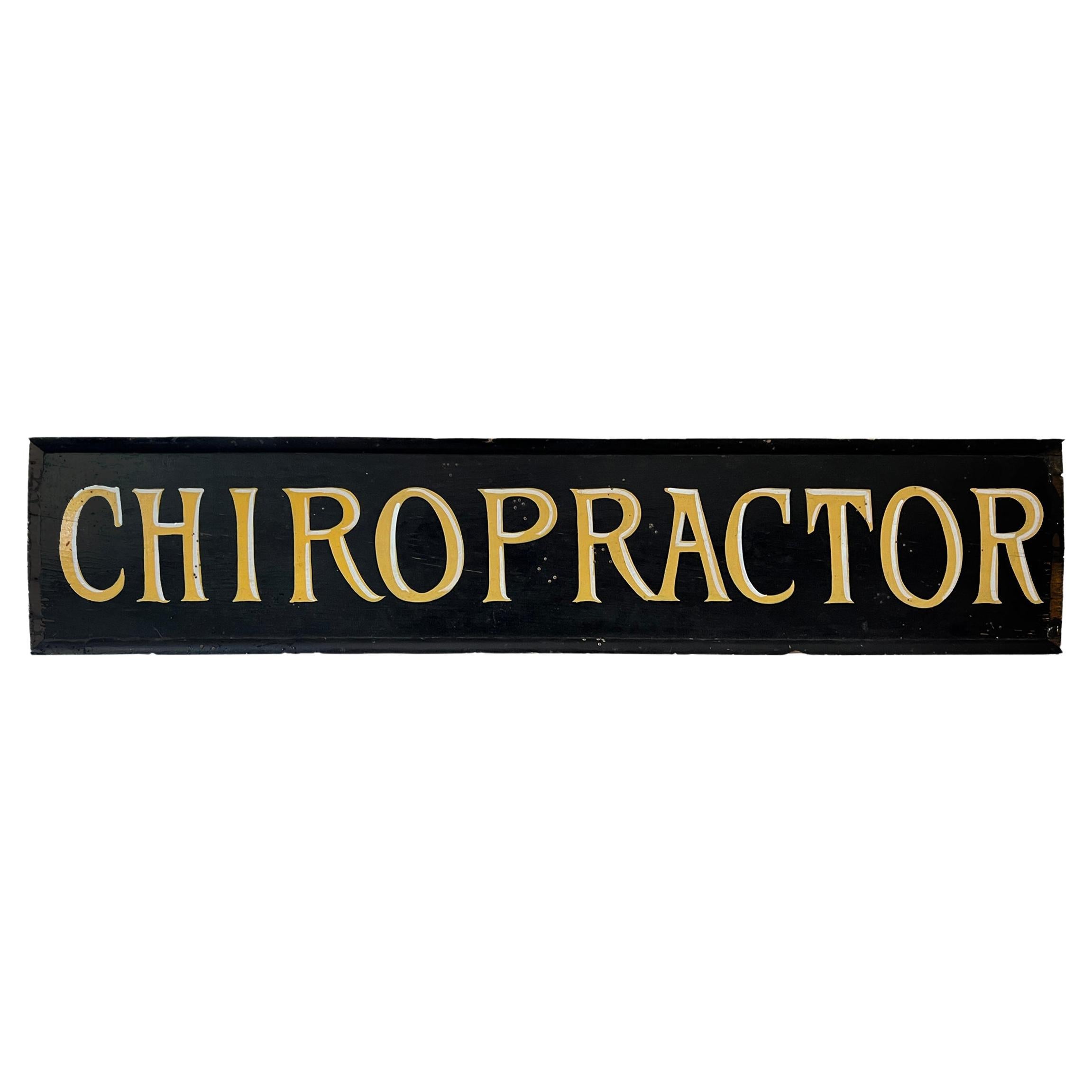 Early 20th Century American "Chiropractor" Sign