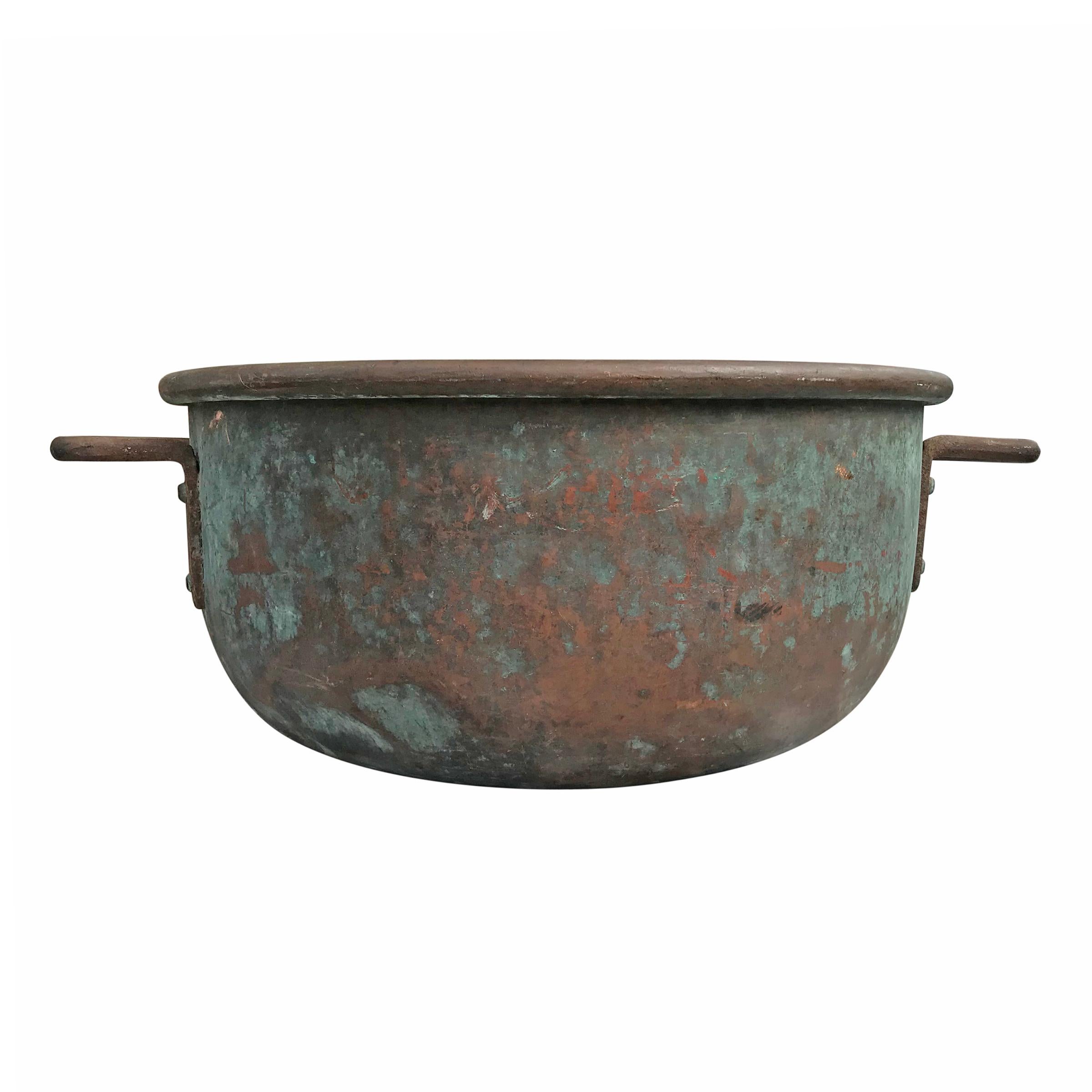 Primitive Early 20th Century American Copper Confectioner's Pot For Sale