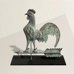 Early 20th Century American Copper Rooster Weathervane