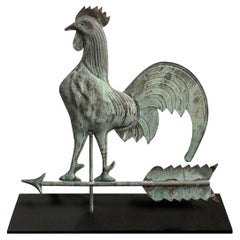 Early 20th Century American Copper Rooster Weathervane