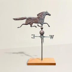 Early 20th Century American Copper Thoroughbred Horse Weathervane