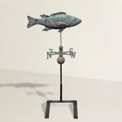 Early 20th Century American Copper Trout Weathervane
