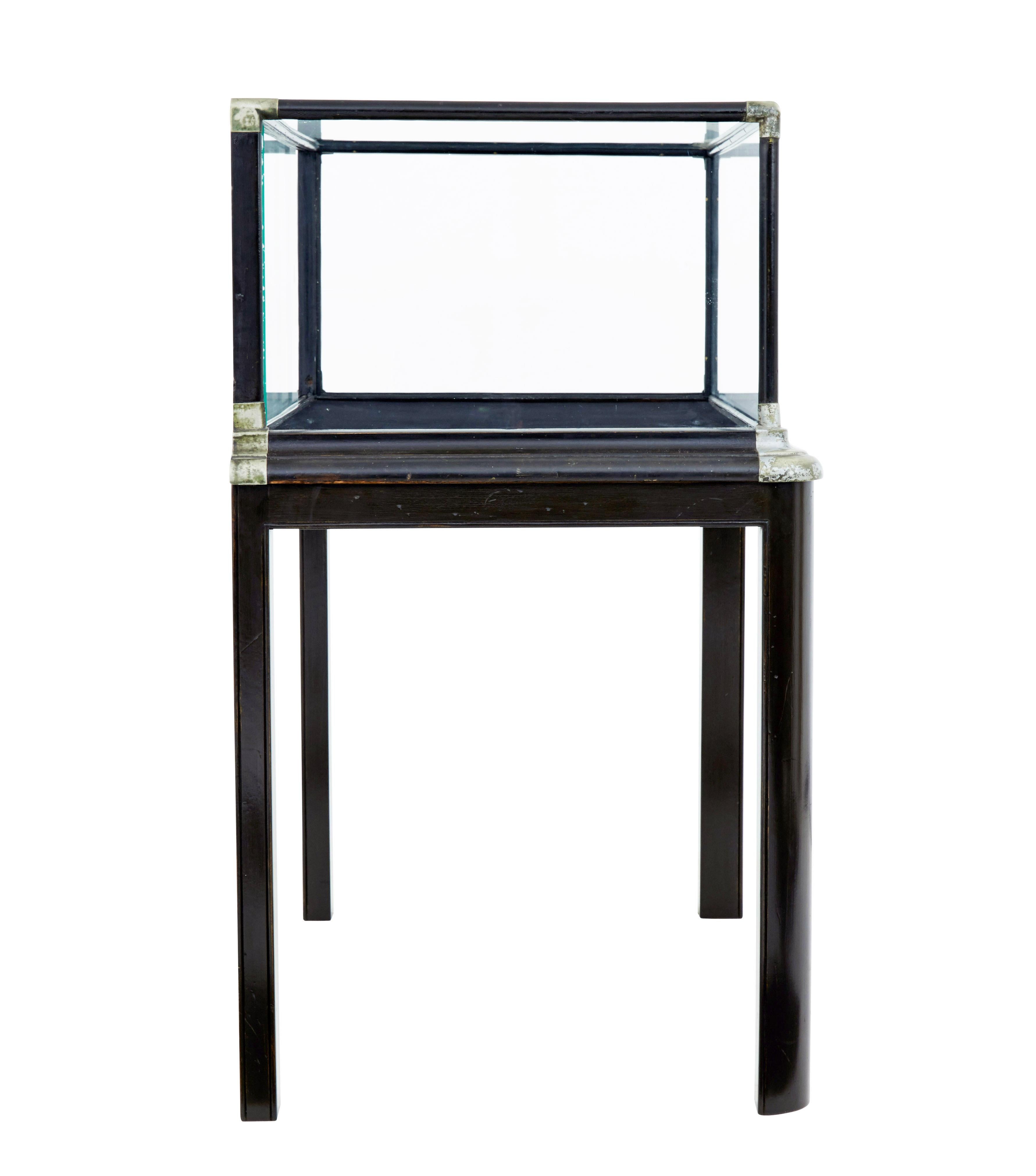 Glass Early 20th Century American display cabinet by quincy showcase works illinois For Sale
