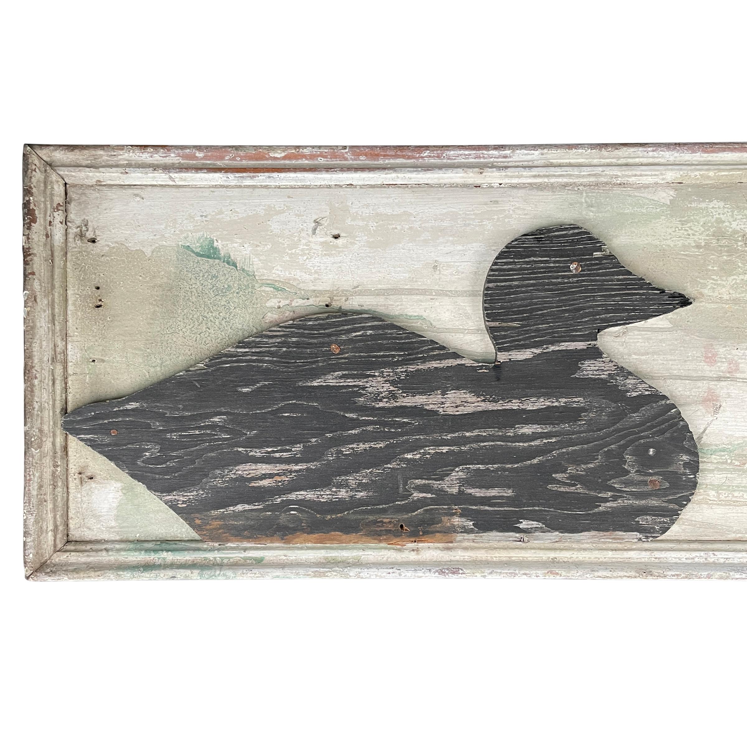 Folk Art Early 20th Century American Duck Sign