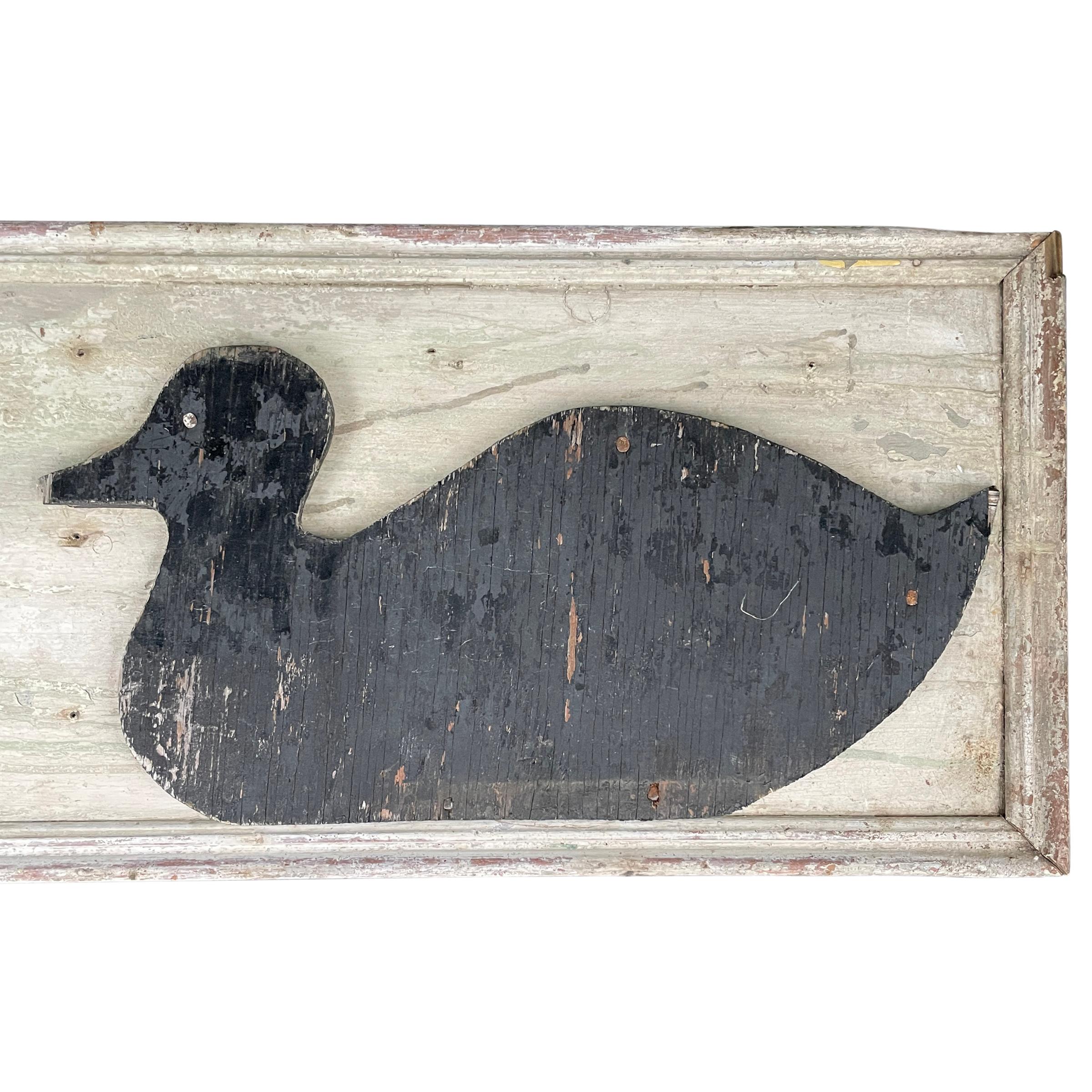 Wood Early 20th Century American Duck Sign