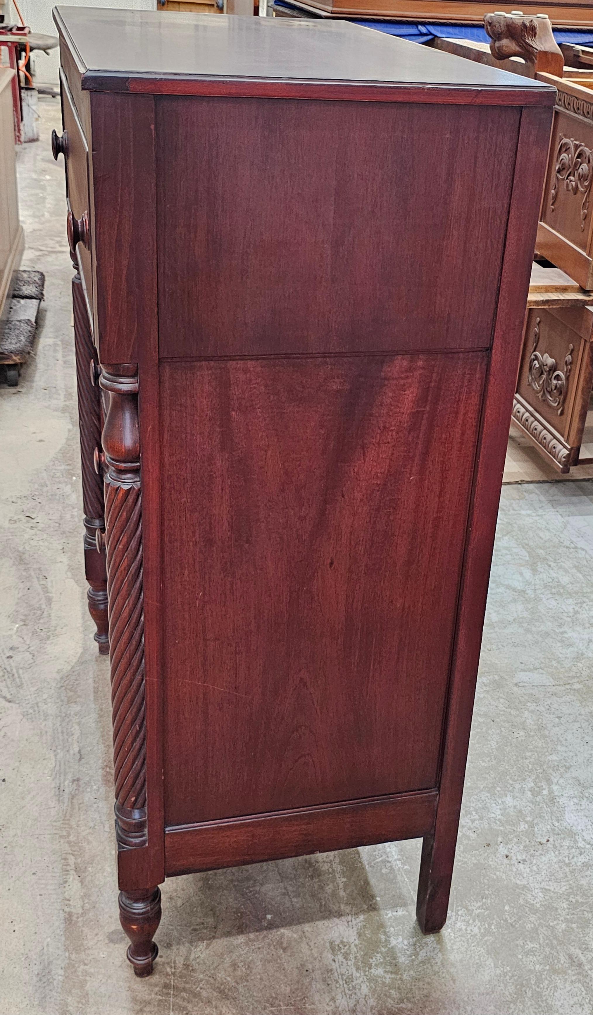 Early 20th Century American Empire Mahogany and Walnut Chest of Drawers In Excellent Condition For Sale In Germantown, MD