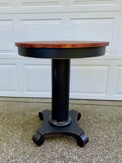 Early 20th Century American Empire Mahogany Pedestal Side Table
