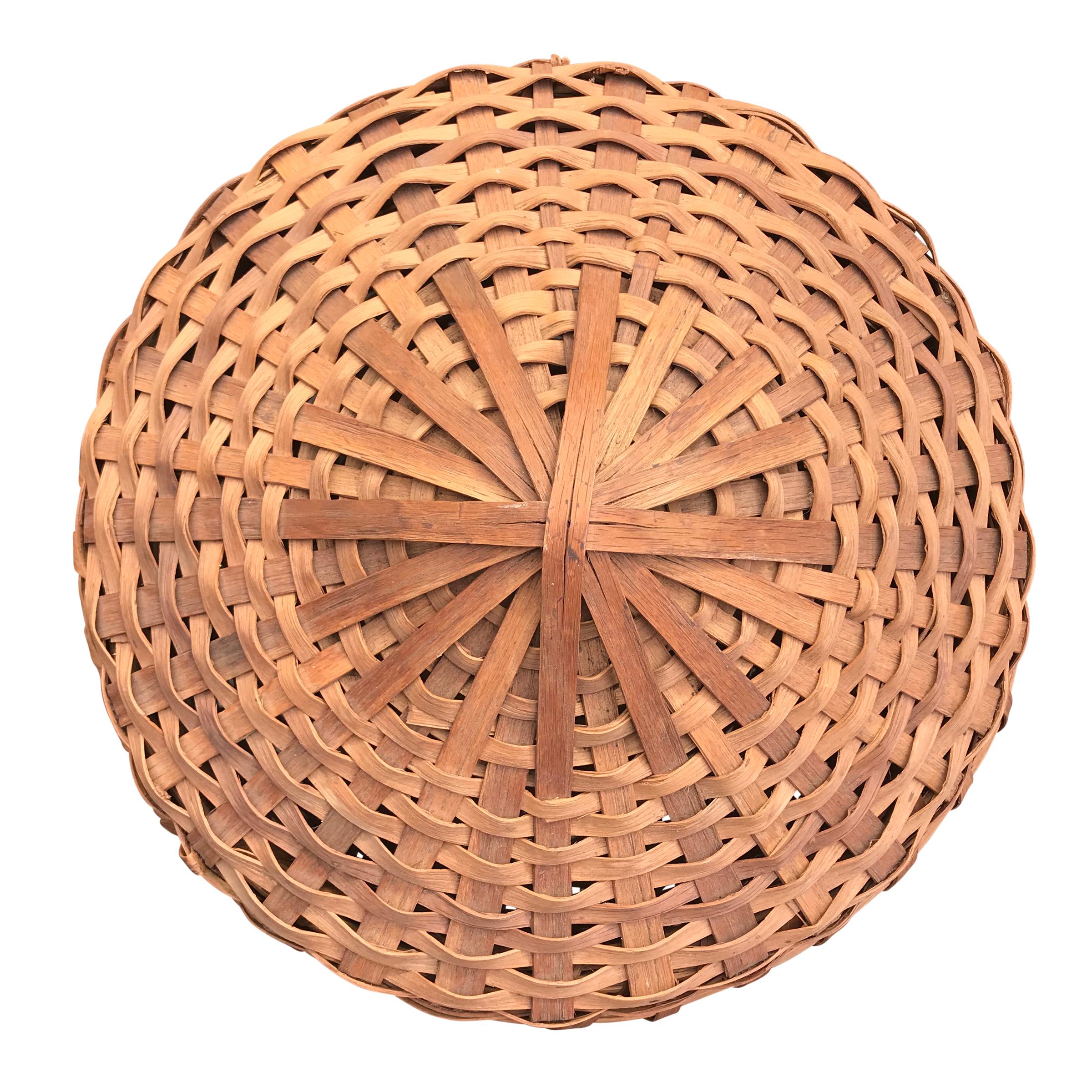 Oak Early 20th Century American Feather Basket