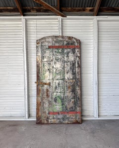 Early 20th Century American Fire Safe Factory Door with Arched Top