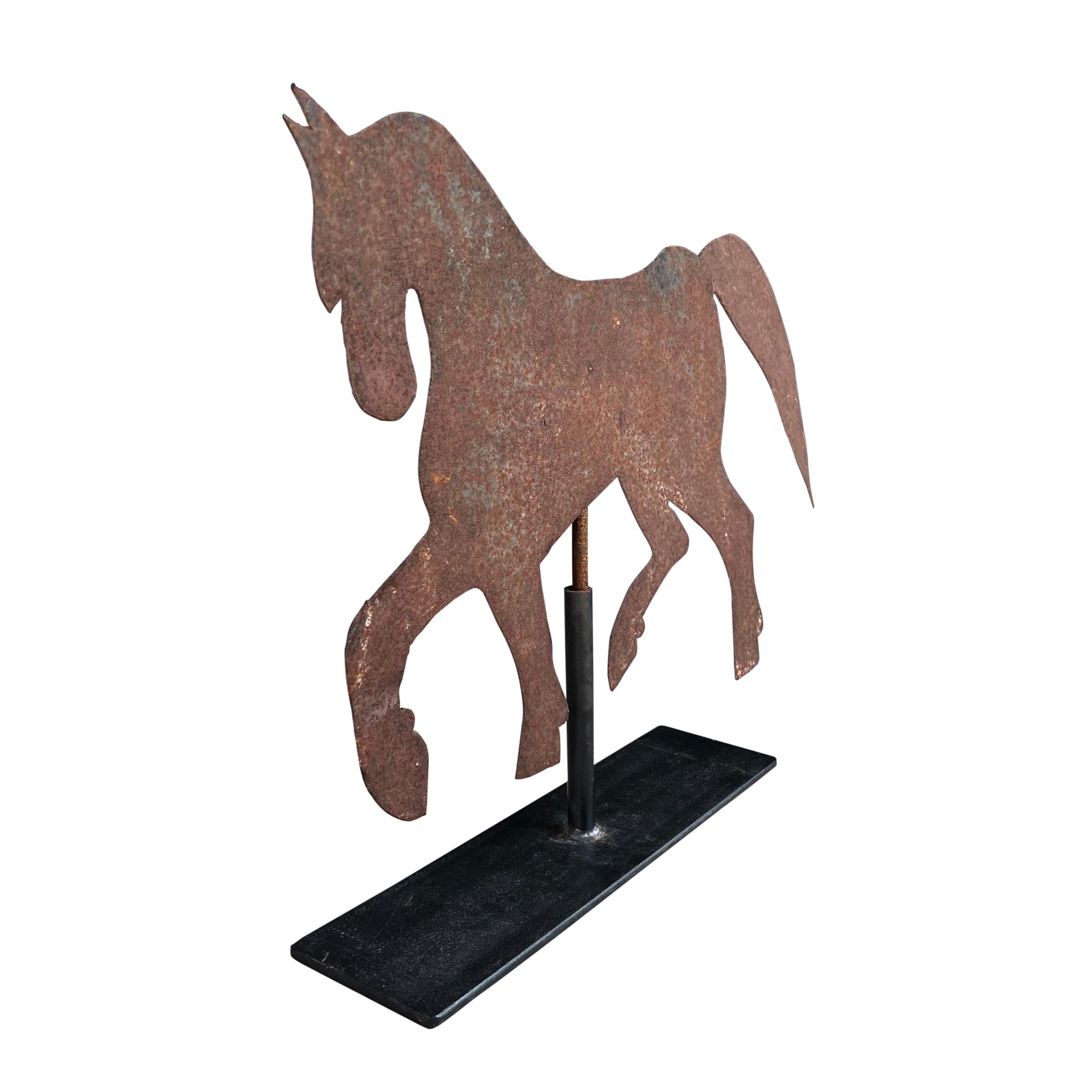 Early 20th Century American Folk Art Draught Horse Weathervane In Good Condition For Sale In Chicago, IL