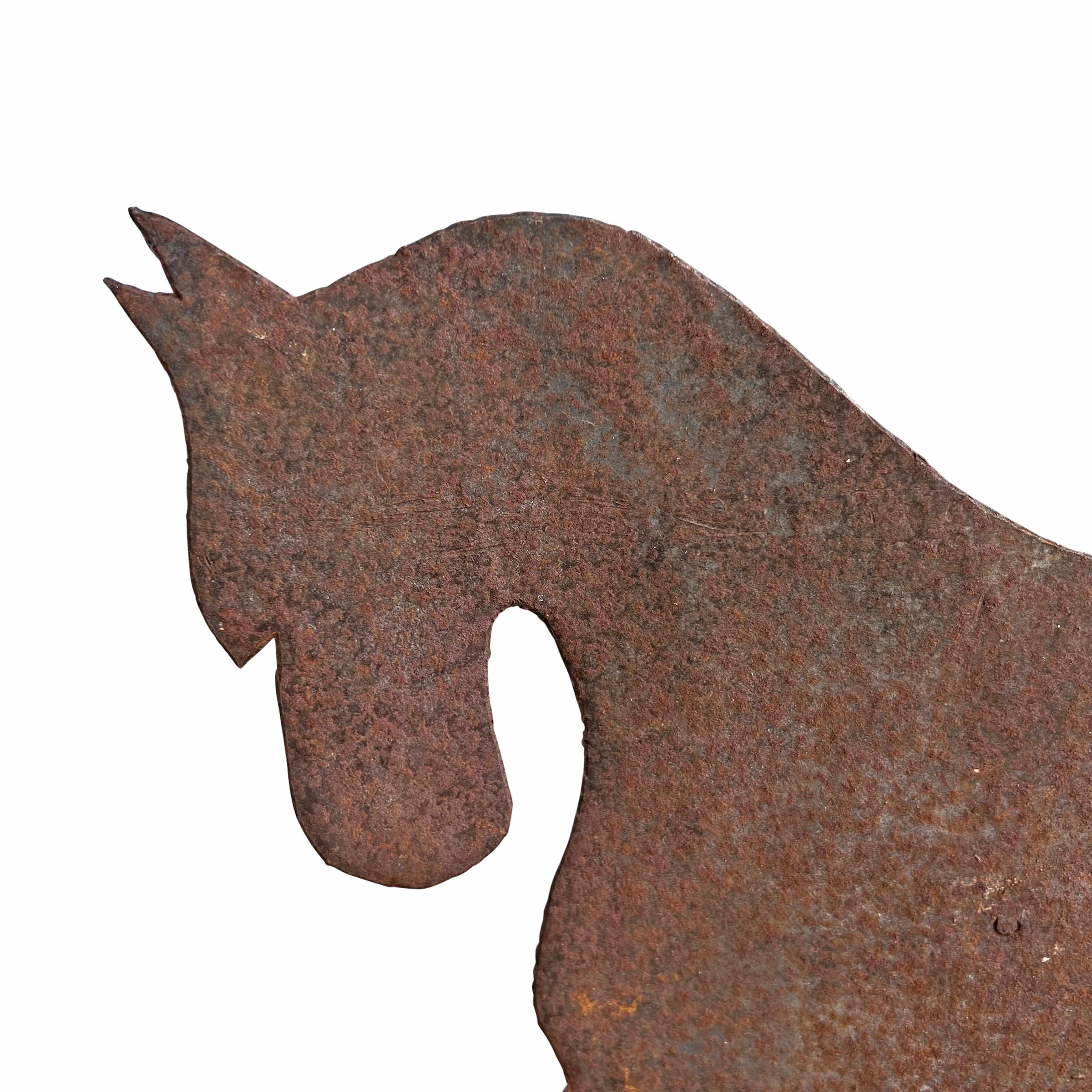 Girouette en forme de cheval de trait d'art populaire américain du début du 20e siècle Bon état - En vente à Chicago, IL