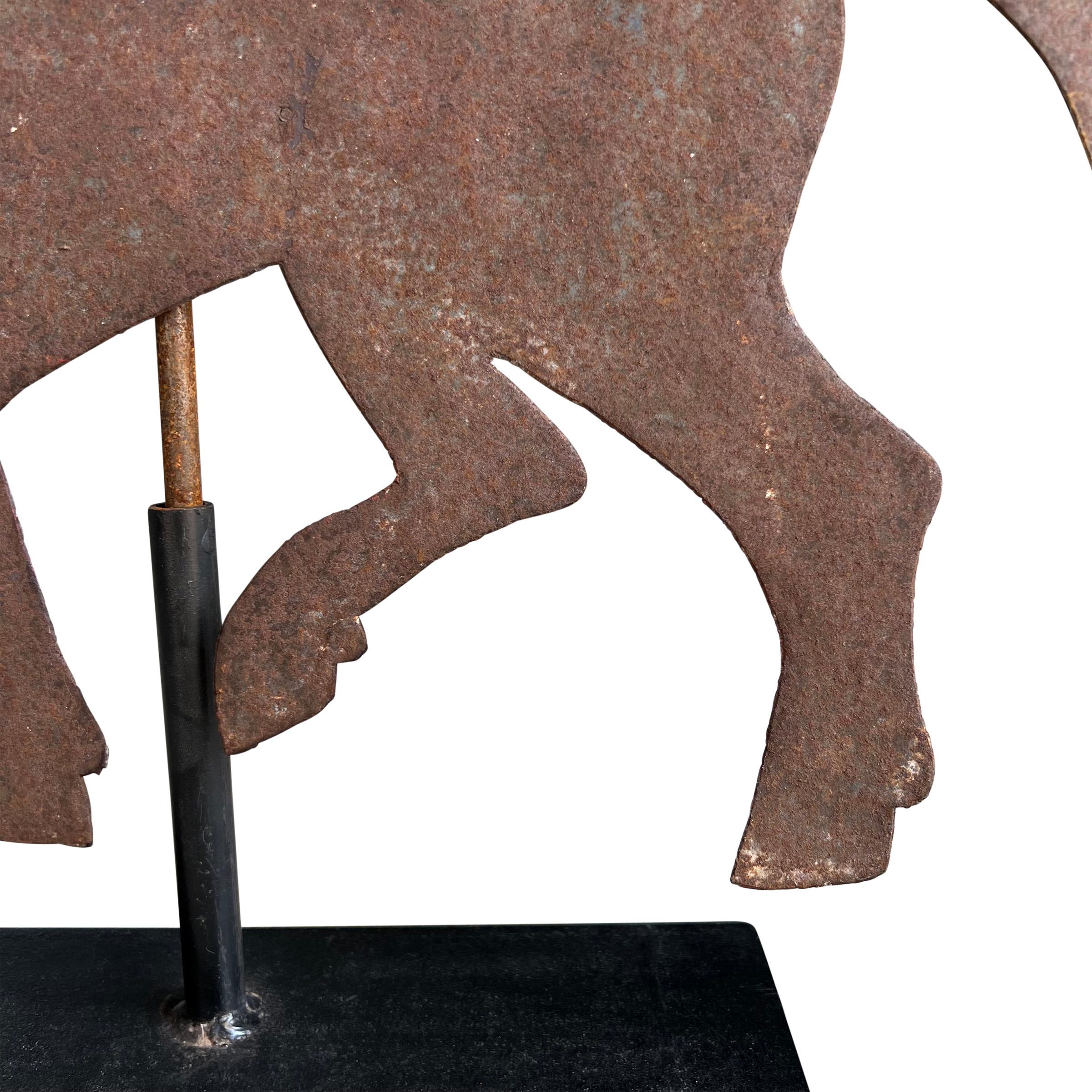 Girouette en forme de cheval de trait d'art populaire américain du début du 20e siècle en vente 1