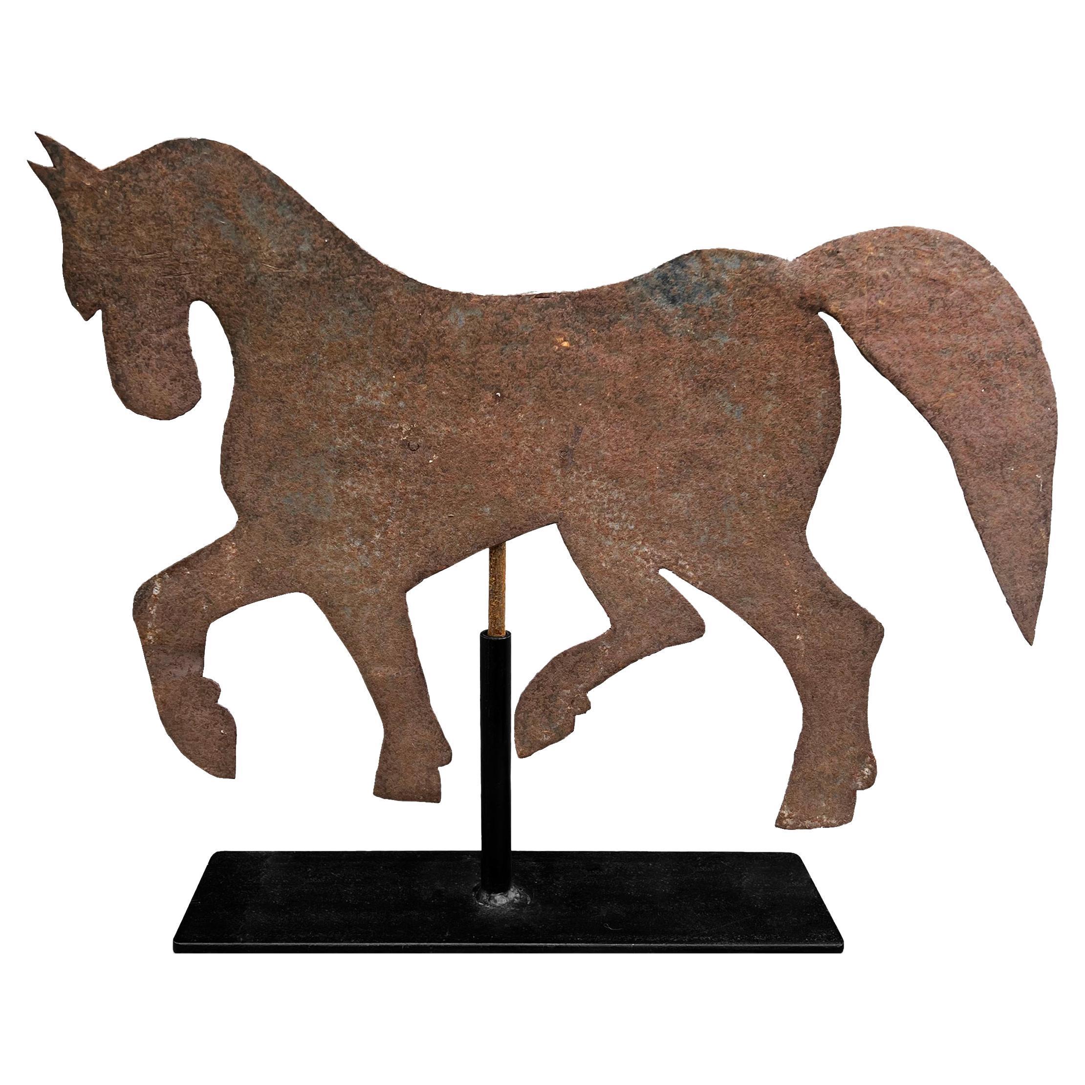 Early 20th Century American Folk Art Draught Horse Weathervane For Sale