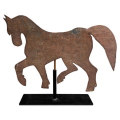 Used Early 20th Century American Folk Art Draught Horse Weathervane