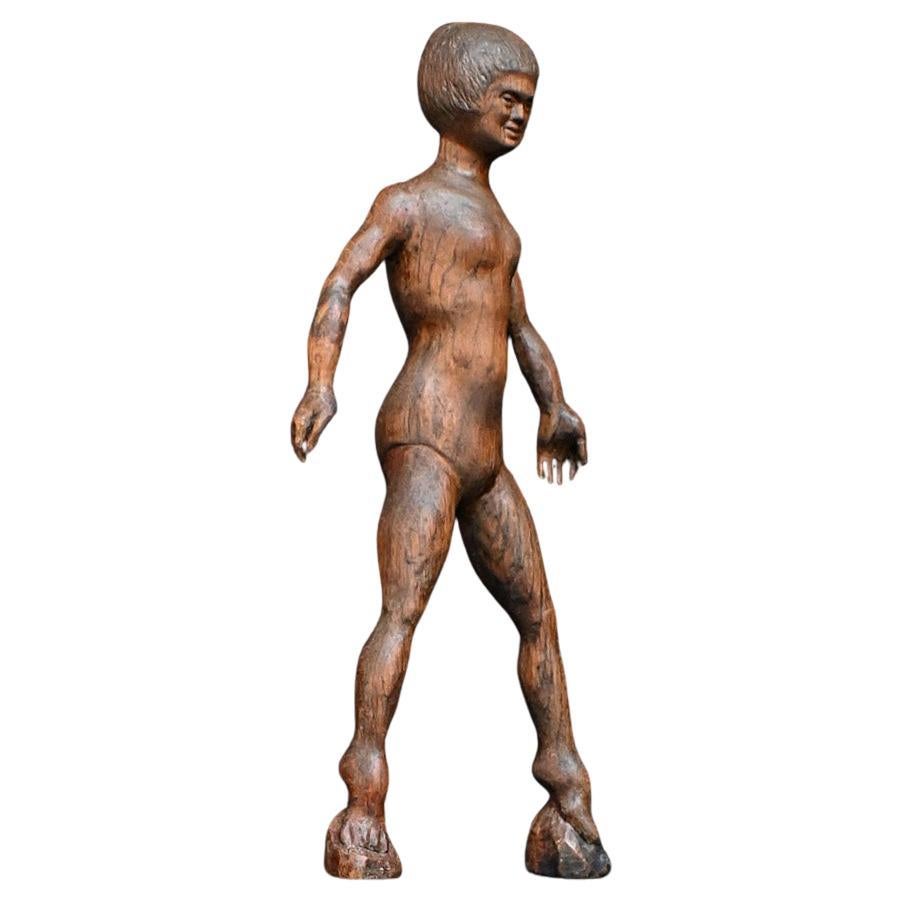 Arte popular americano de principios del siglo XX Figura de un nadador