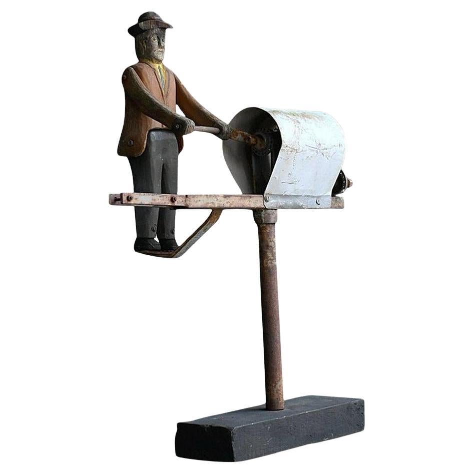 Early 20th Century American Folk Art Mechanical Whirligig Figure