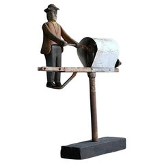 Art populaire américain du début du 20e siècle Figure mécanique en forme de tourbillon