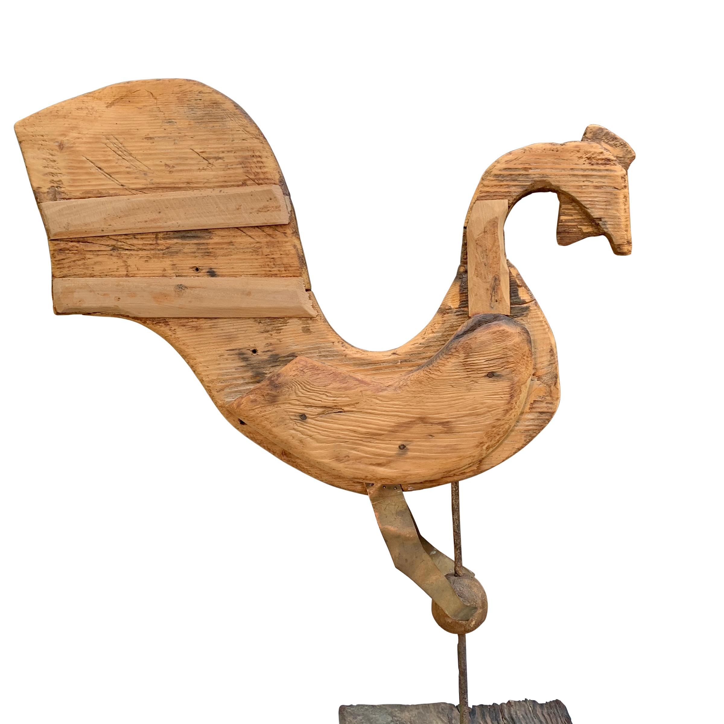 Banderuola a forma di gallo di arte popolare americana dei primi del Novecento In condizioni deteriorate in vendita a Chicago, IL