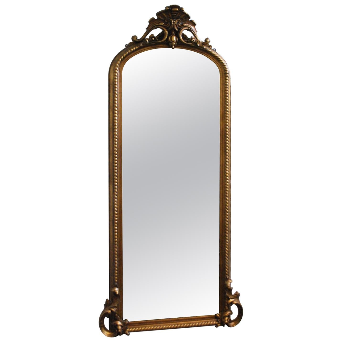 Early 20th Century, American Gilt Resin and Gesso Hall Mirror