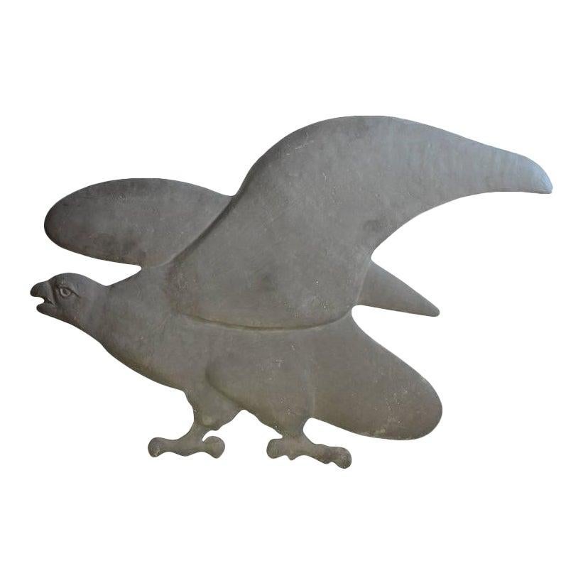 Early 20th Century American Gray Cast Iron Eagle For Sale