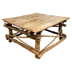 Early 20th Century American Hickory Low Table