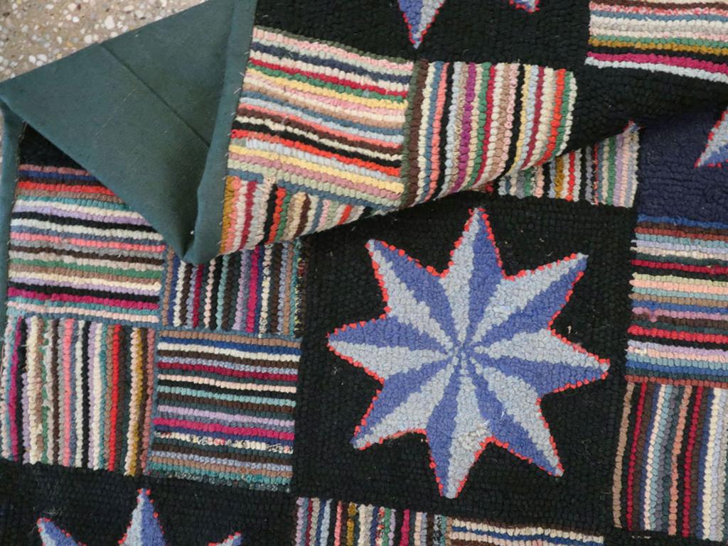 20ième siècle Tapis à crochets américain du début du 20e siècle en vente