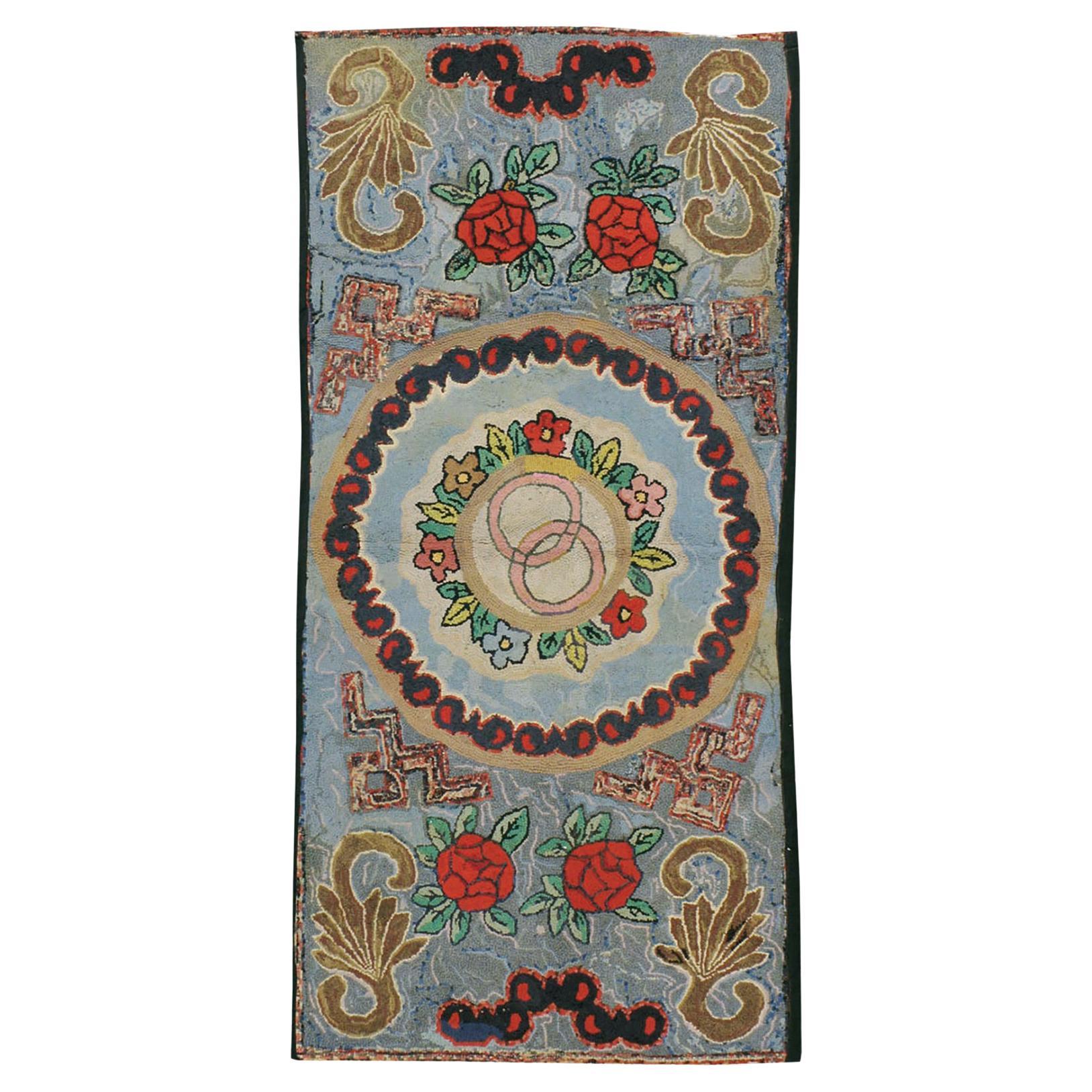 Early 20th Century American Hook Rug