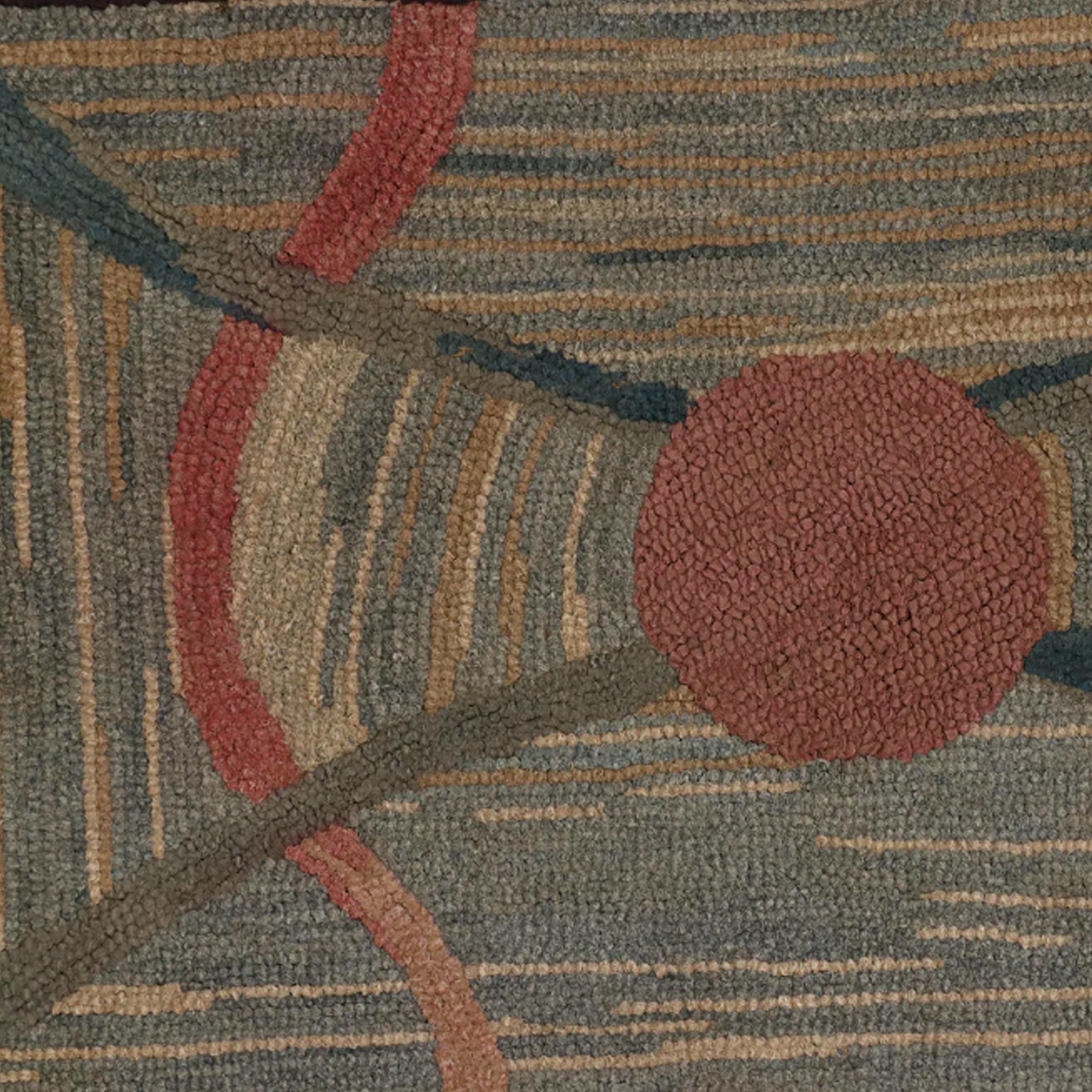 Early 20th Century American Hook Rug Wall Hanging In Good Condition In Chicago, IL