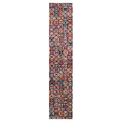 Tappeto americano uncinato dei primi del Novecento ( 1'8" x 25'2" - 51 x 767 )