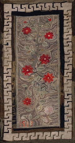 Early 20th Century American Hooked Rug 2' 10"x 5' 9" 