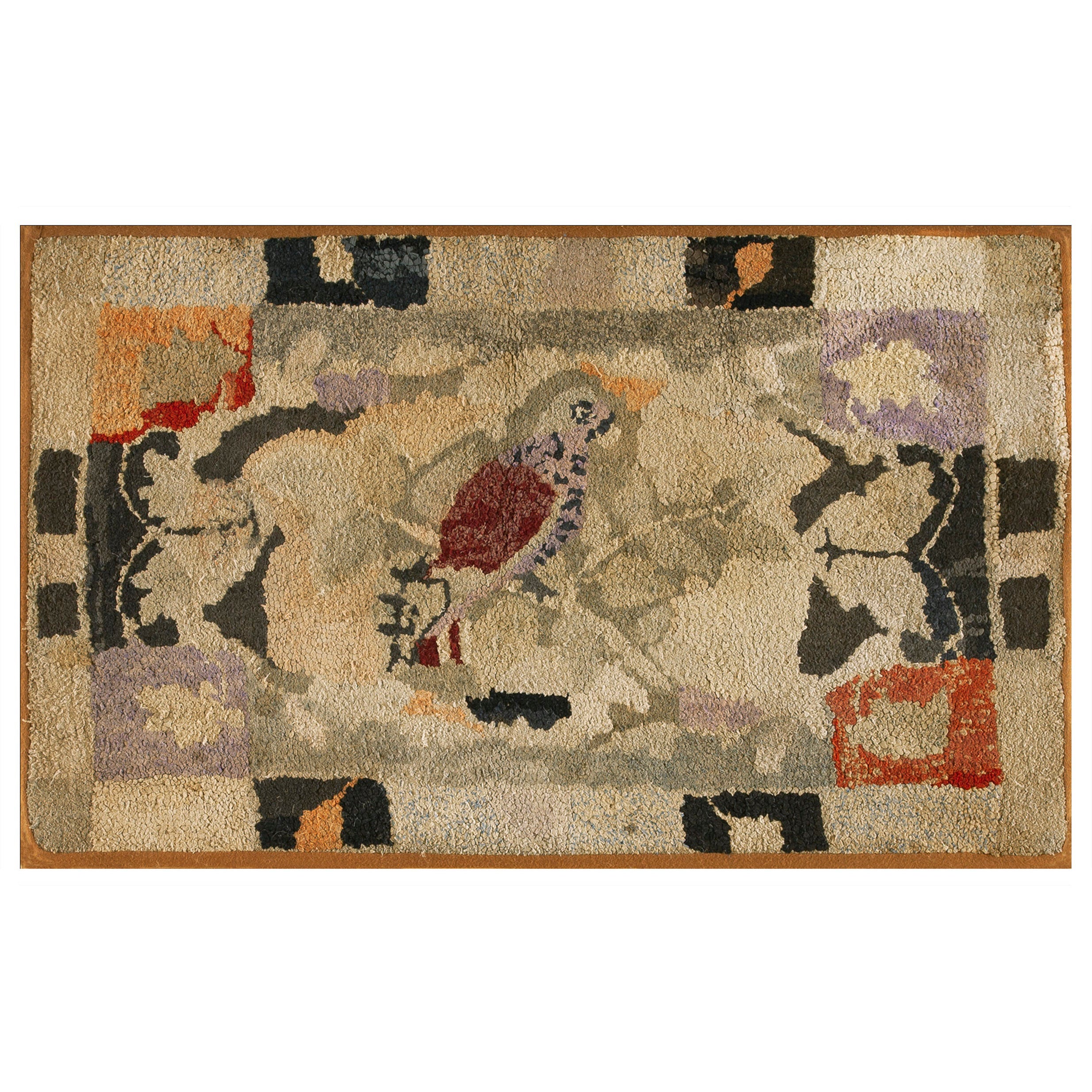 Tapis à capuche américain du début du XXe siècle ( 61 x 101 cm) en vente