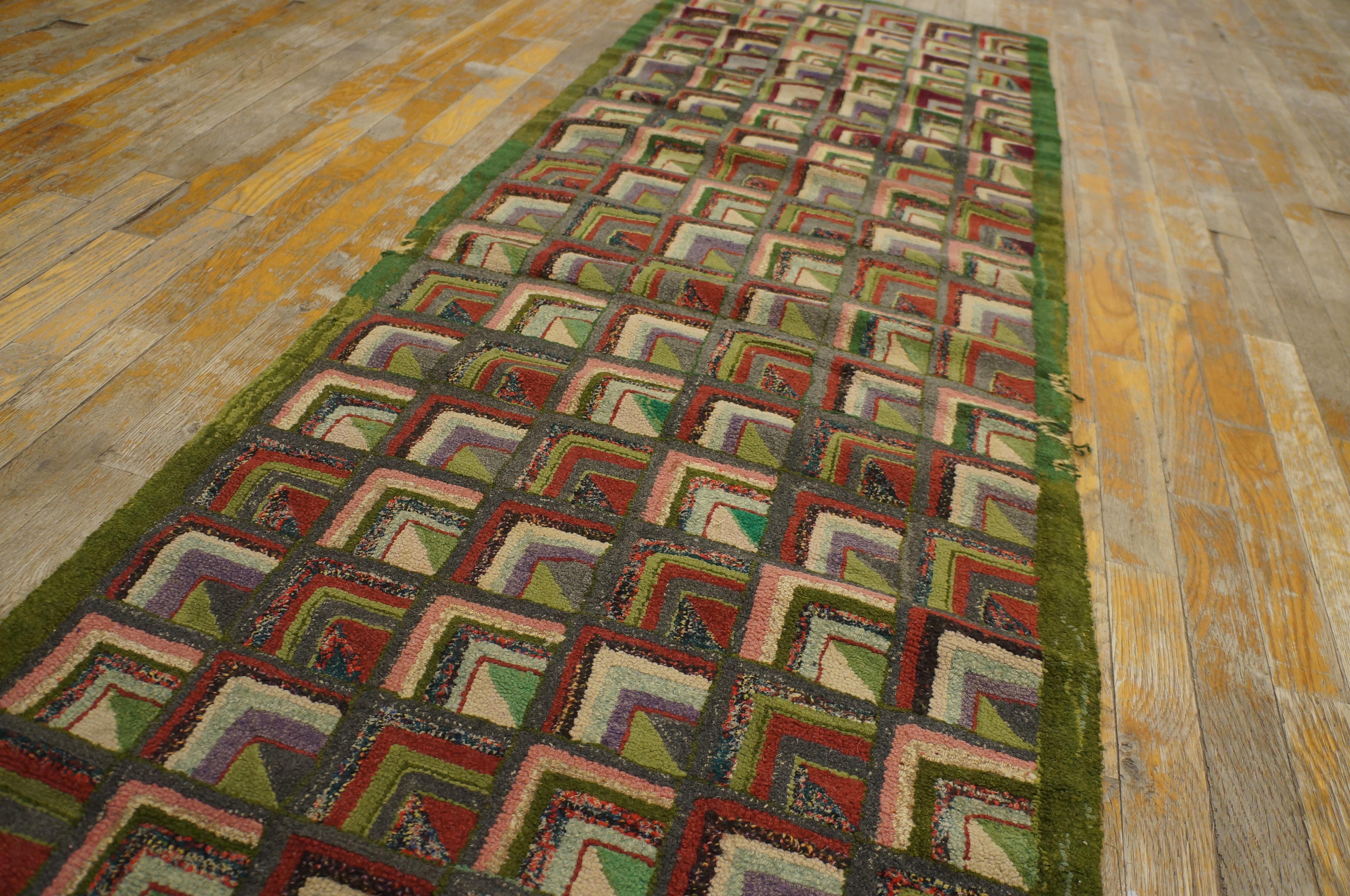 Early 20th Century American Hooked Rug ( 2'2