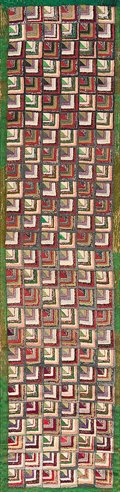 Early 20th Century American Hooked Rug ( 2'2" x 9' - 66 x 274 ) 