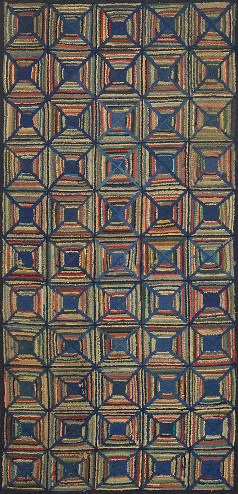 Early 20th Century American Hooked Rug 3' 2" x 6' 6"